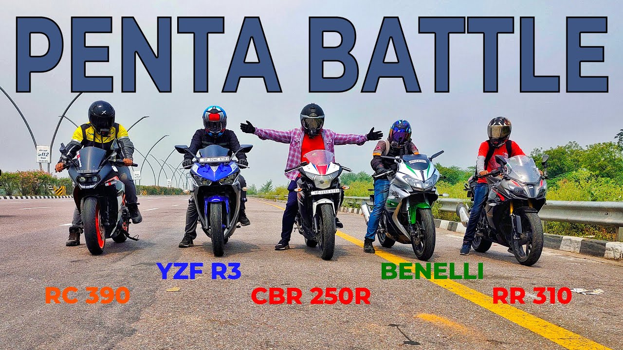 BENELLI 302R VS YAMAHA R3 VS APACHE RR 310 VS CBR 250R VS KTM RC 390 SHOCKING RESULTS #trending2023