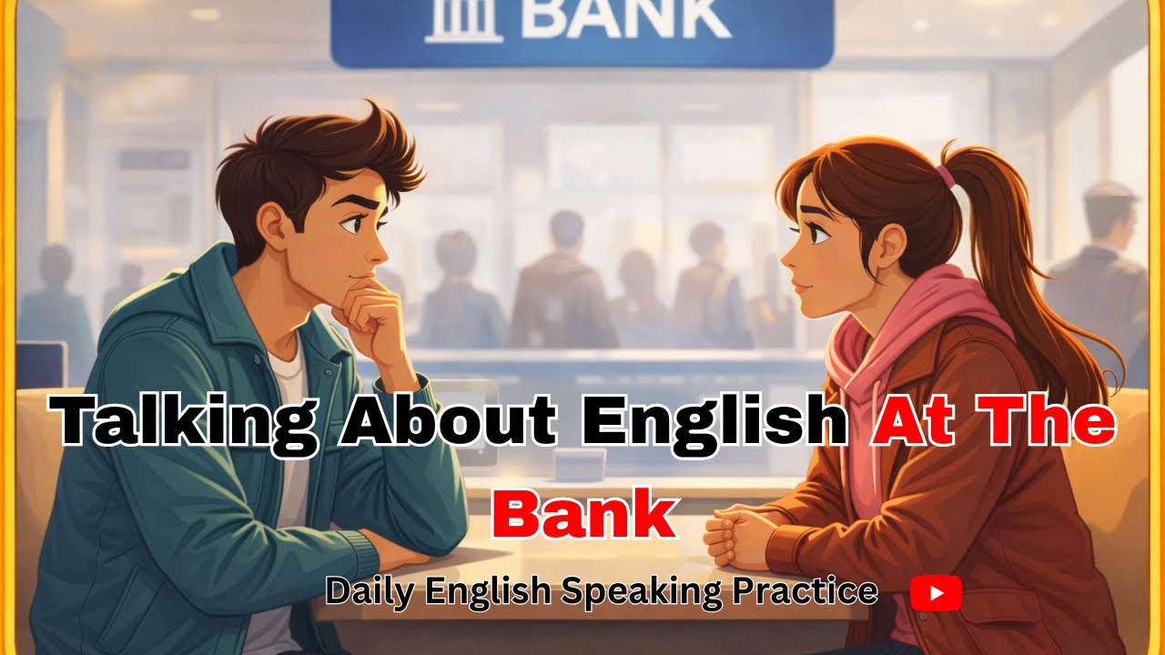 Talking English at the Bank for Beginners  Daily English Speaking Practice Podcast