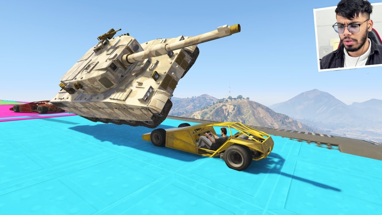 16 Vs 1 IMPOSSIBLE Cars vs Cars Challenge in GTA 5!