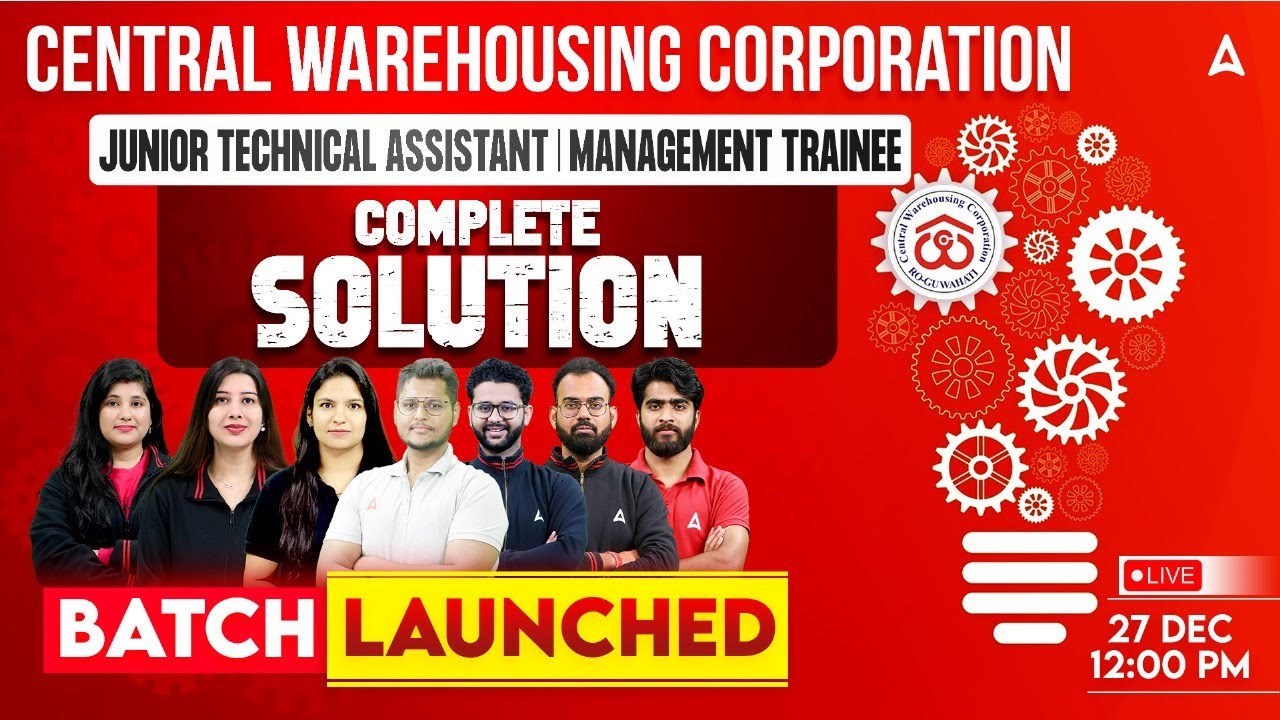 CWC JTA Recruitment 2024 | Complete Solution Batch Launched | Agriculture Adda247