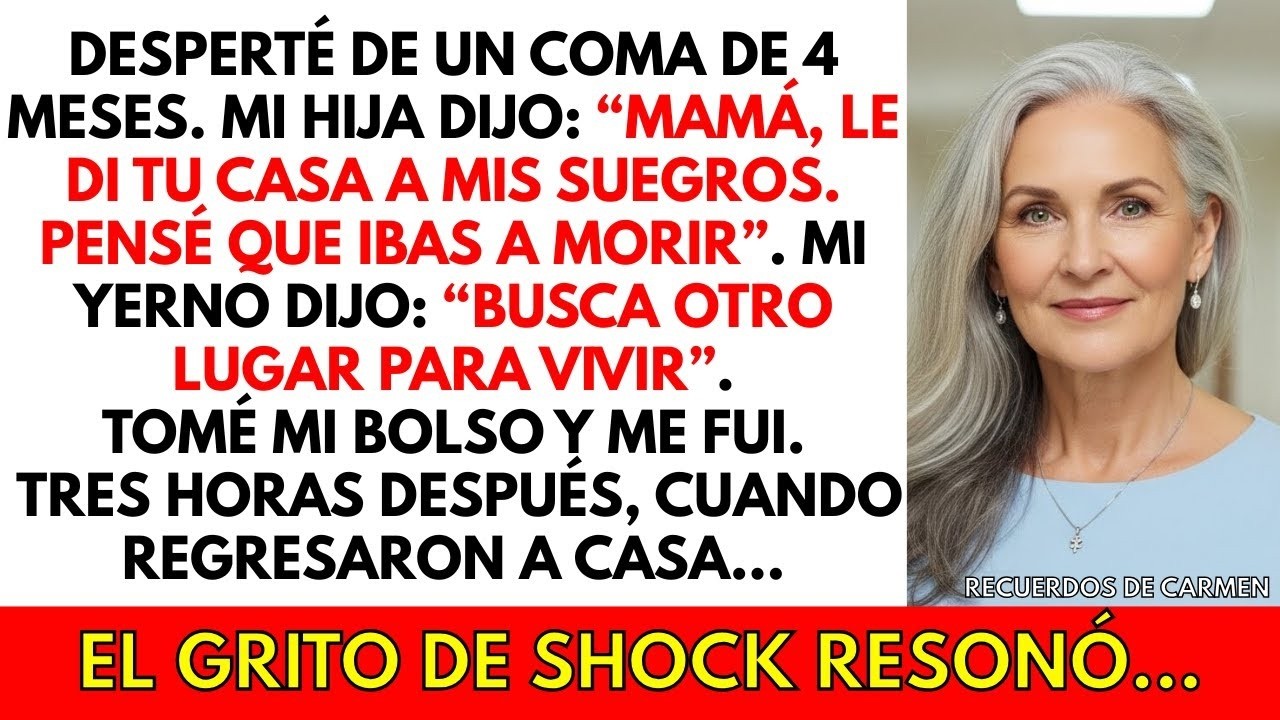 Tras entrar en coma, mi hija les dio mi casa a sus suegros 'Pensé que ibas a morir' cuando despe