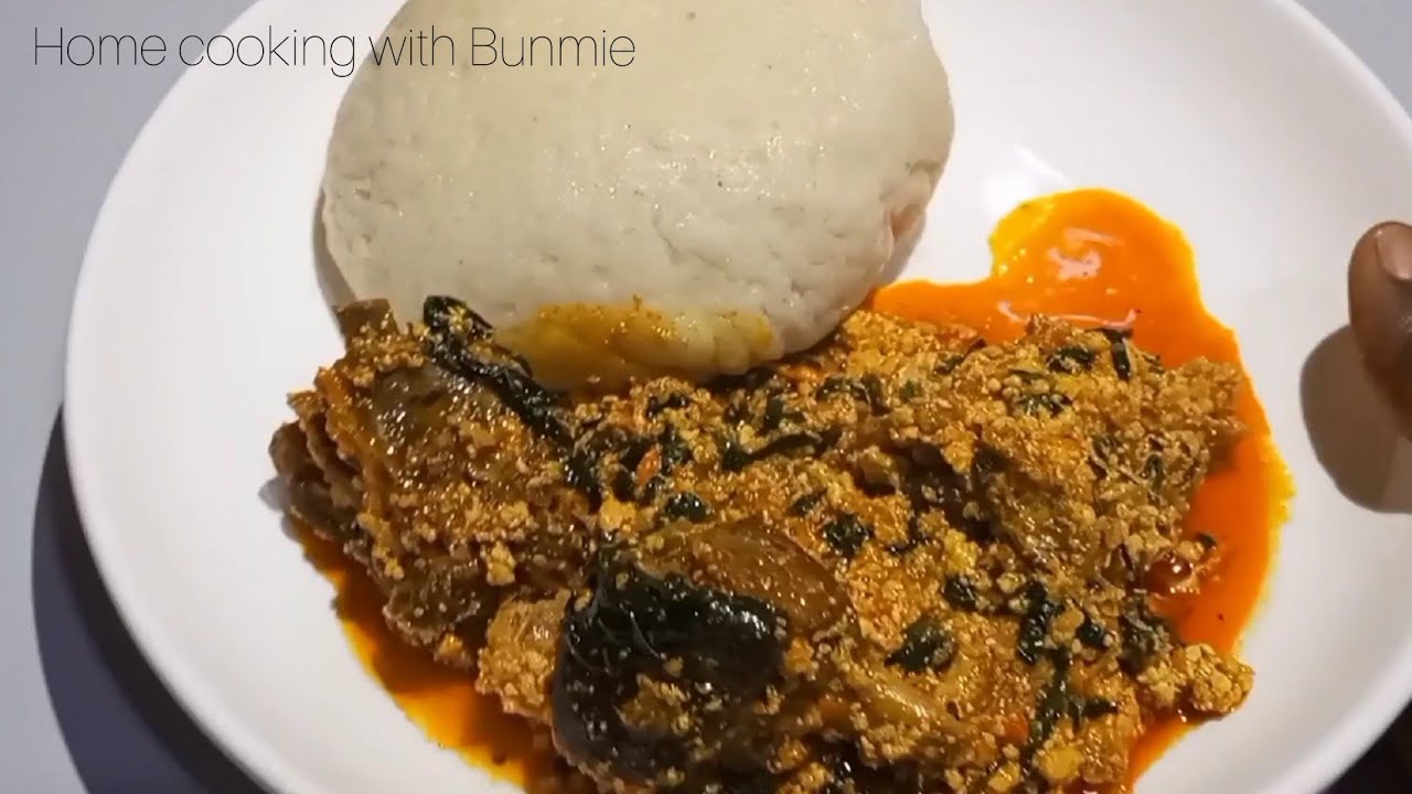 Delicious African Egusi Soup | Spicy Goat meat Egusi Soup.