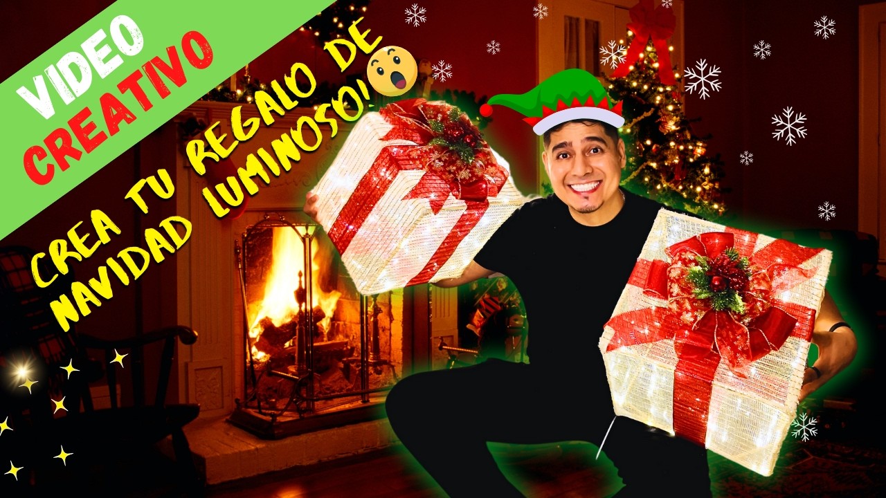 DIY 🎄🎁 ¡REGALOS CON LUCES, Para decorar esta Navidad! ✨