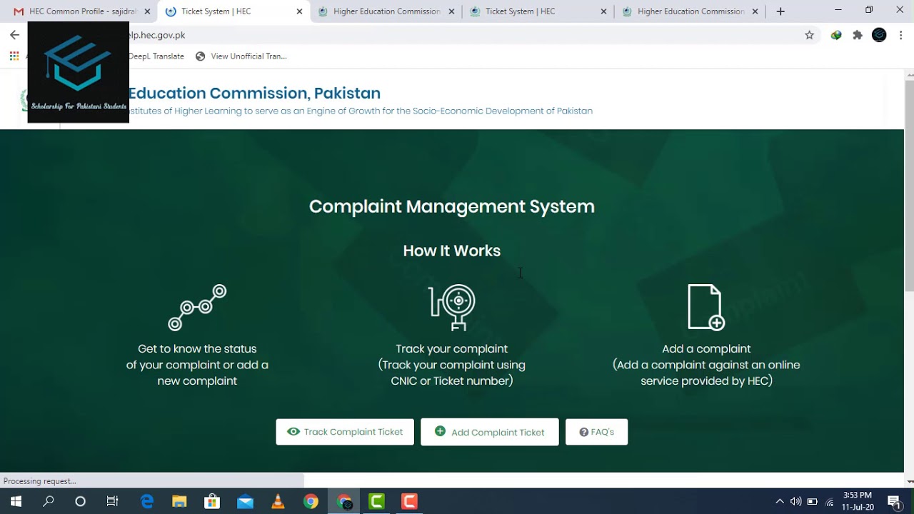 How to Recover HEC Portal account without email