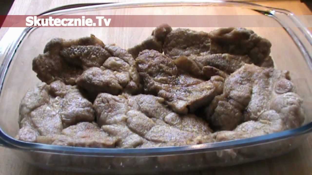 Pieczona karkówka z pieczarkami i cebulą w piwie :: Skutecznie.Tv [HD]
