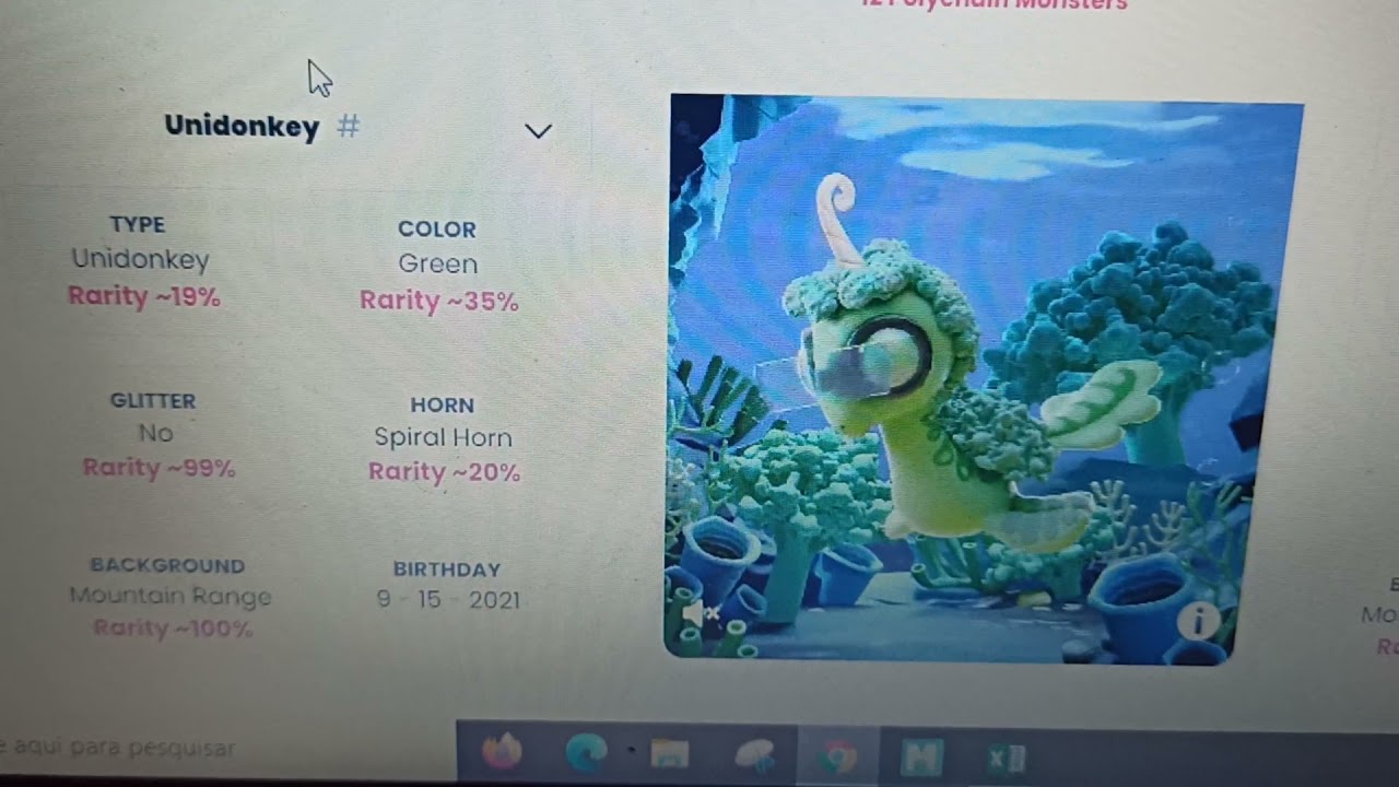 Polychain Monsters RARO!!! 🤑🤑🤑🤑 Brokoli Uniturtle