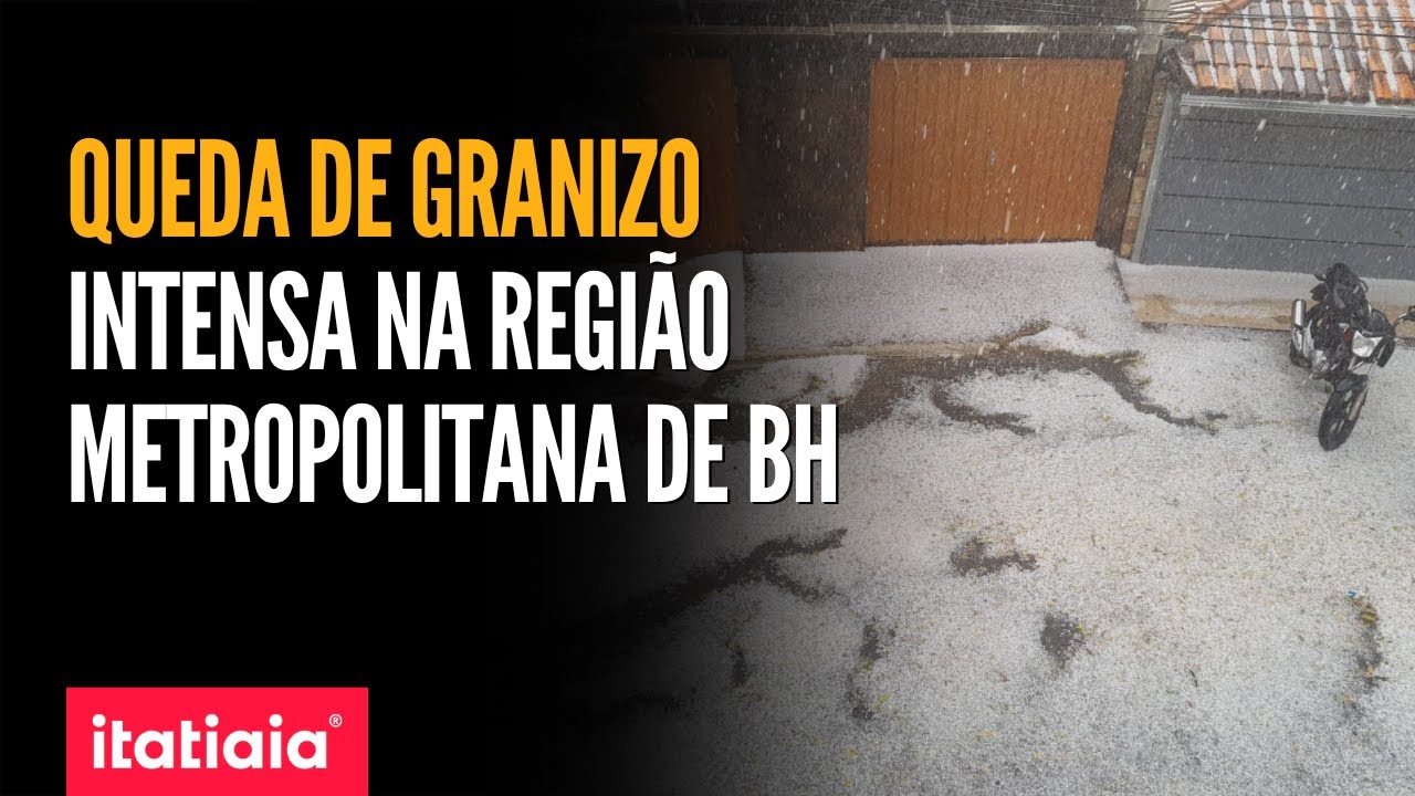 MORADORES REGISTRAM QUEDA DE GRANIZO NA CIDADE DE RAPOSOS, NA REGIÃO METROPOLITANA DE BH