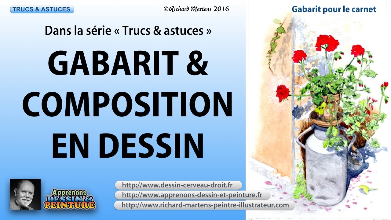 Gabarit et composition facile au nombre d'or en dessin, peinture et aquarelle