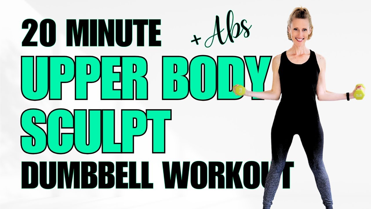 20 Min UPPER BODY TONE & SCULPT | At Home Dumbbell Workout | Biceps, Triceps, Shoulders, Chest, Back
