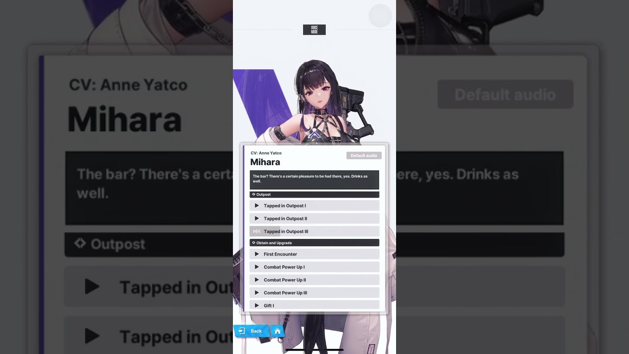 Goddess of Victory: Nikke, Mihara All EN Voice Lines