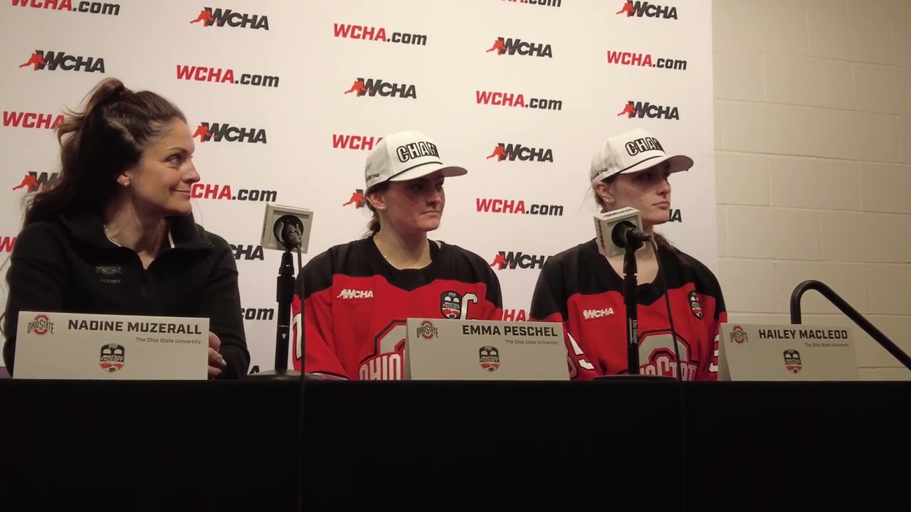 Wisconsin women's hockey postgame 2026 WCHA tournament final || Ohio State Buckeyes beat Badgers 2-1