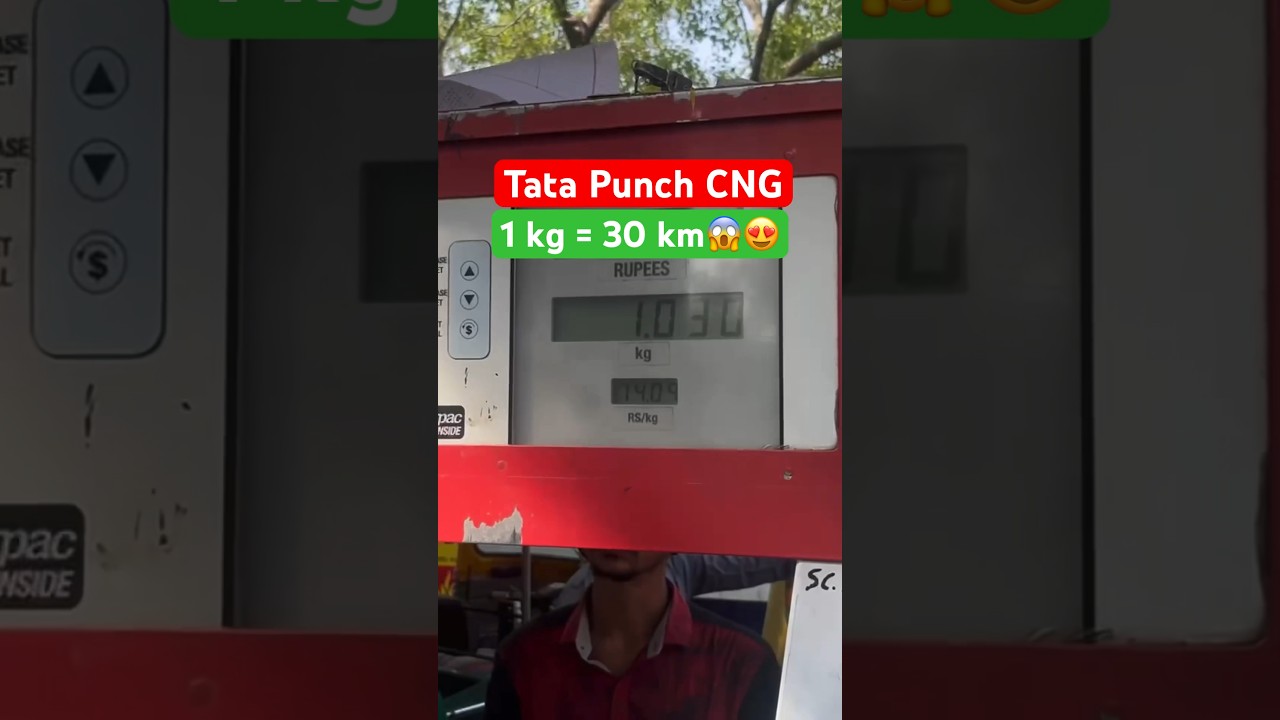 Tata Punch CNG city mileage test after first free service 😱😍 #punchcng #mileage_test #tata