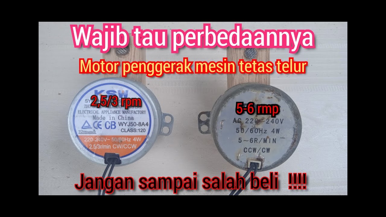 Perbedaan kecepatan motor penggerak rak geser untuk mesin tetas telur otomatis type rak geser