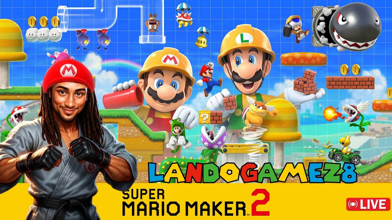 🔴LIVE 🔴 MARIO AT MIDNIGHT! 🍄🥃🍹🌴Super Mario Maker 2🍄🎮 @NintendoAmerica #mariomaker2 #mar10