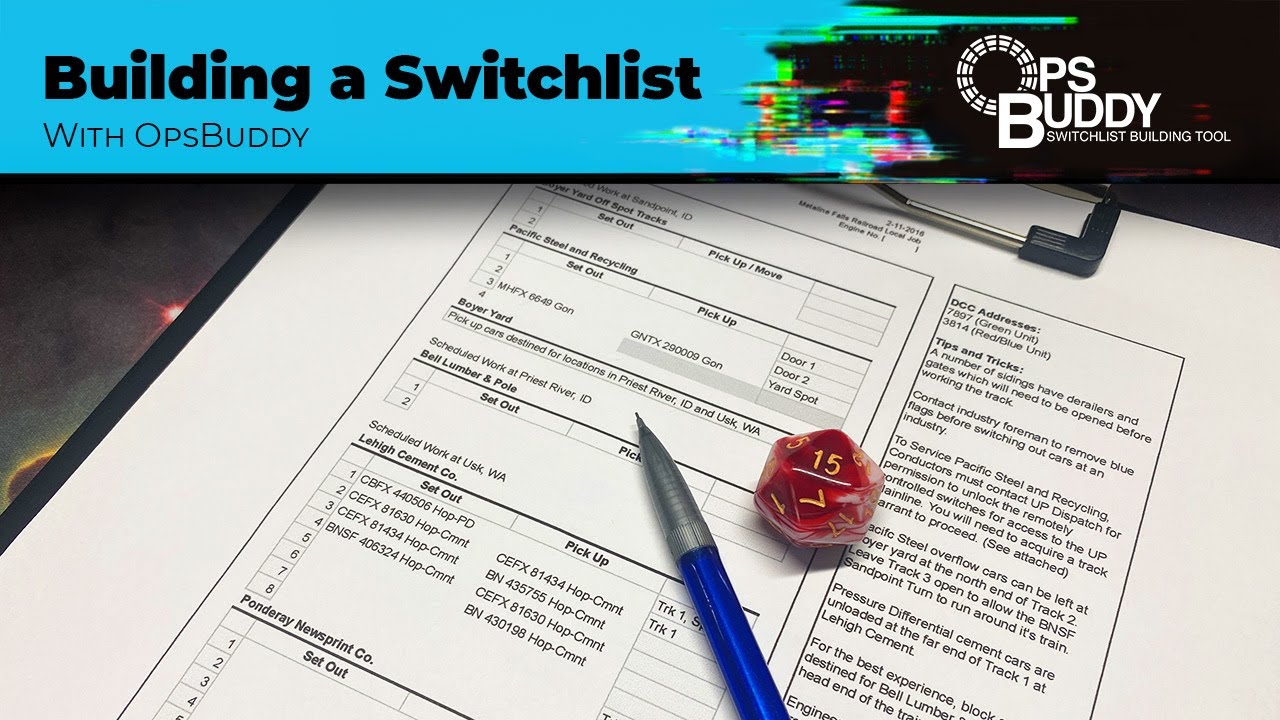 Building a Switchlist Using OpsBuddy
