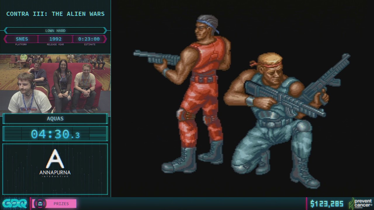 Contra III: The Alien Wars by Aquas in 23:29 - AGDQ 2018 - Part 20
