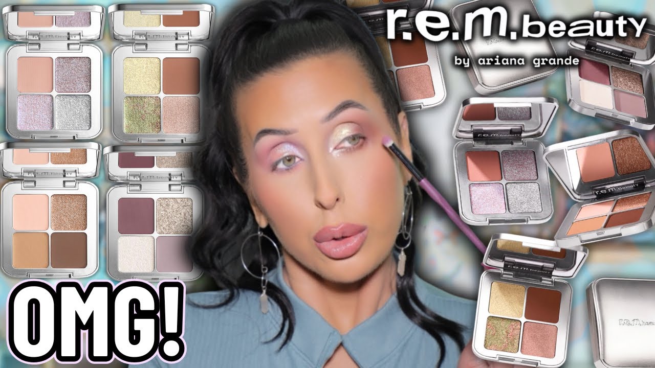 NEW R.E.M. BEAUTY Sweet Dreams Eyeshadow Quads ✨ Eye Swatches, 4 Looks, & Comparisons | rem beauty
