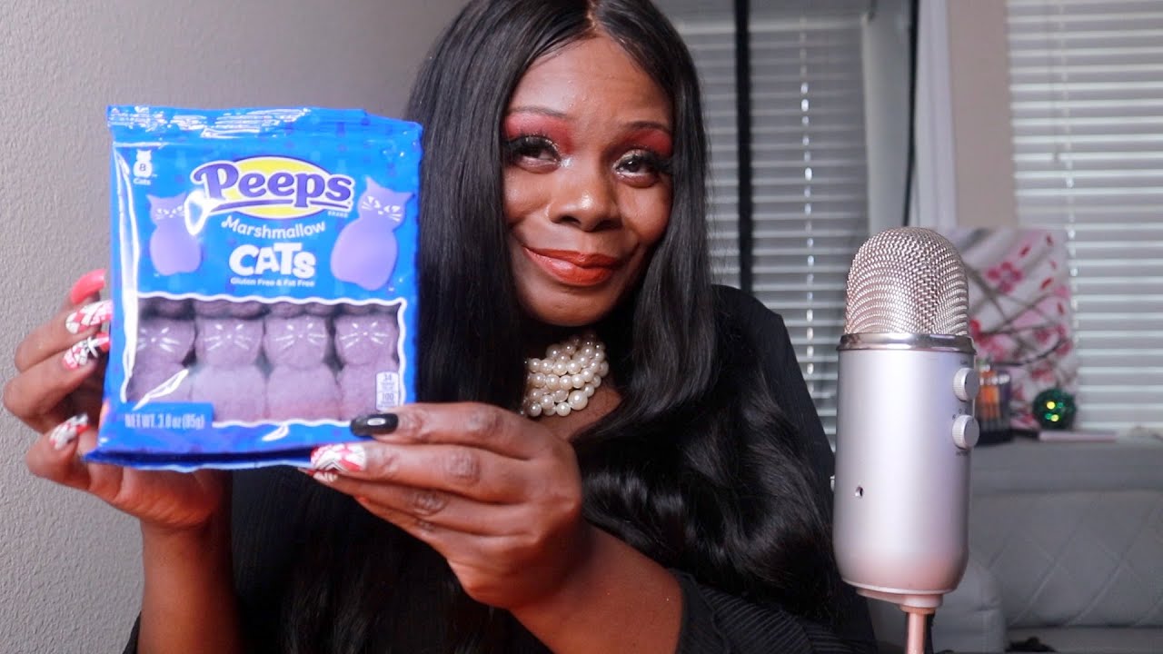 PEEPS MARSHMALLOW CATS ASMR EATING SOUNDS