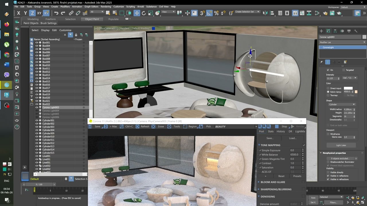 Podesavanje scene, Corona, 3ds Max 2025