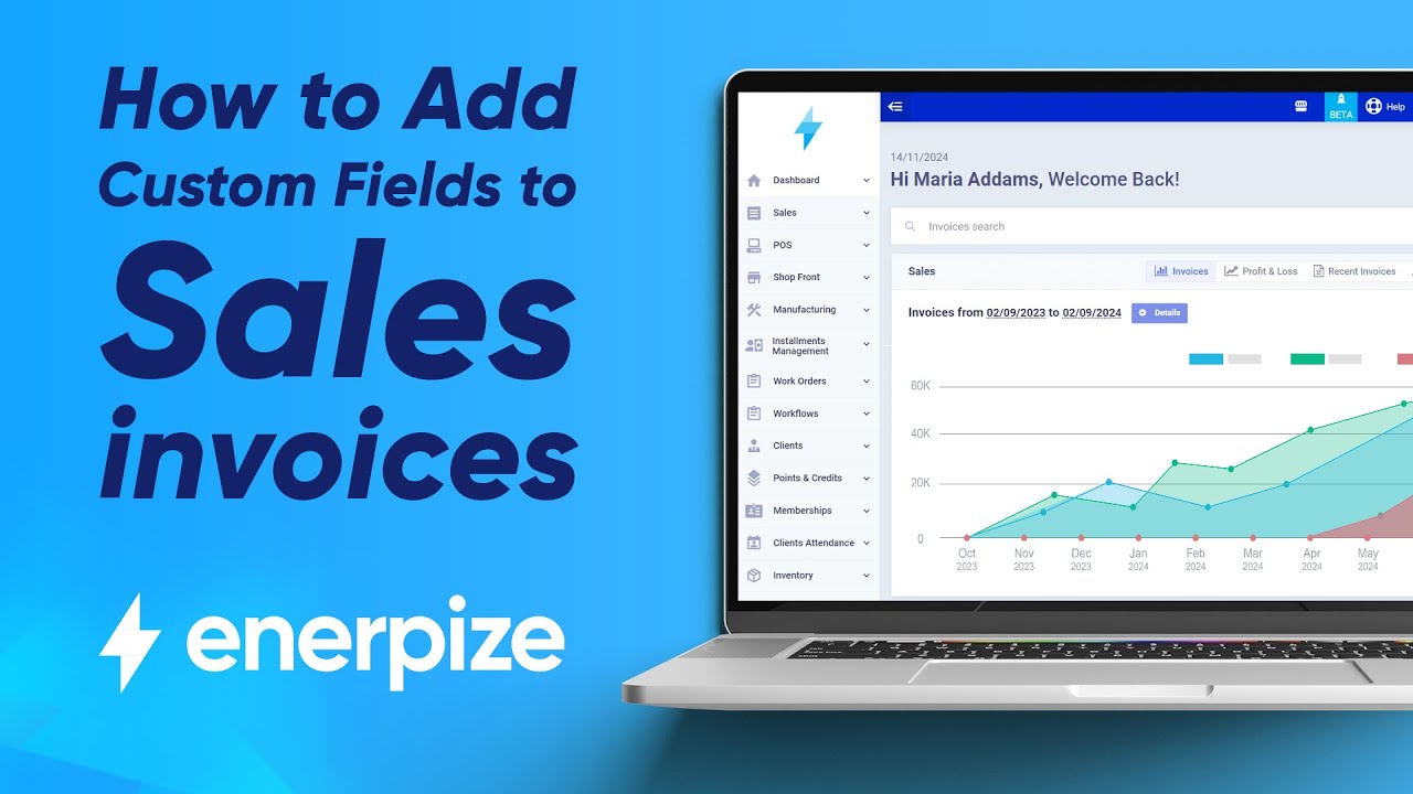 How to Add Custom Fields to Sales Invoices in Enerpize