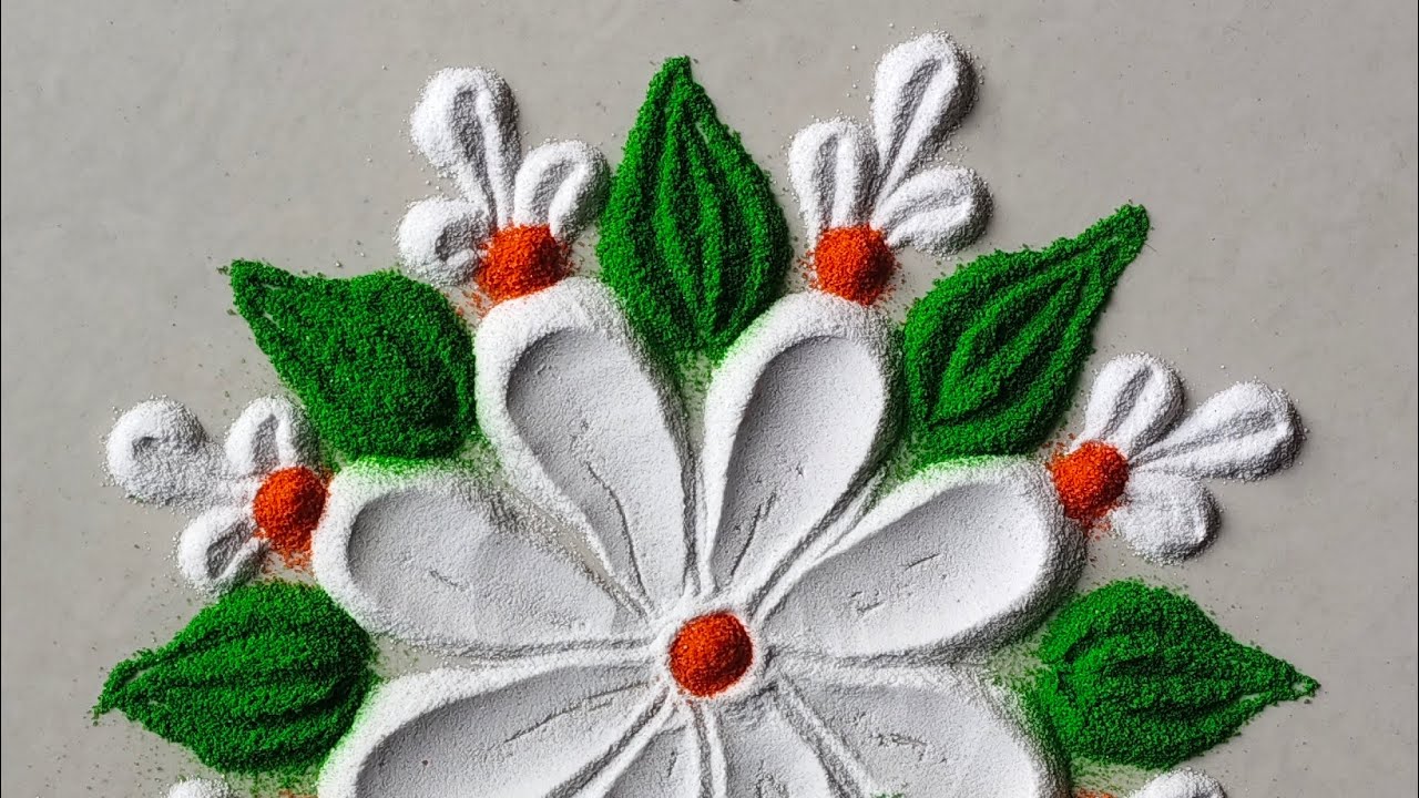 सुंदर रांगोळी डिझाइन 🌼🌼#rangoliartbyak 