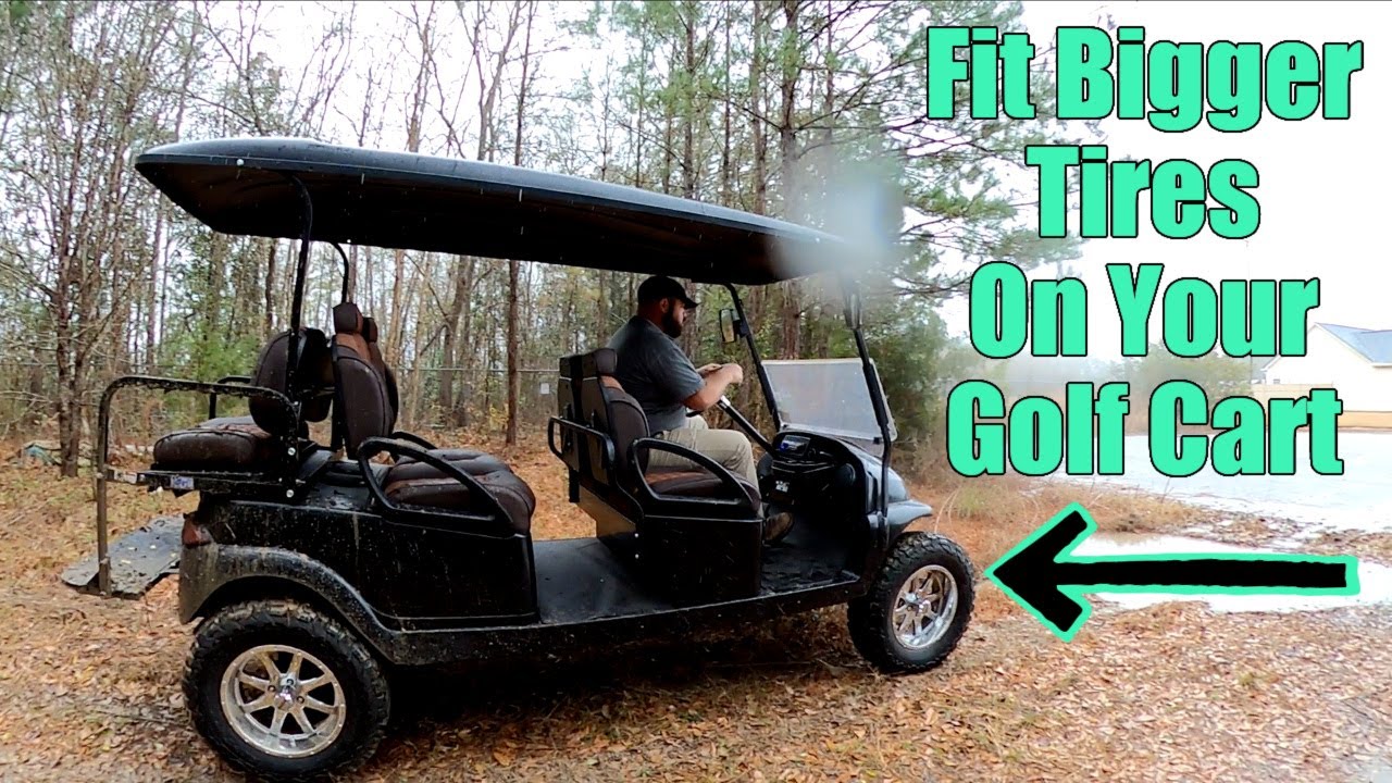 How To Fit 25" 26" 27" Tires on Club Car Precedent | Golf Cart 6" LIft Kit Modified | FIT BIG TIRES