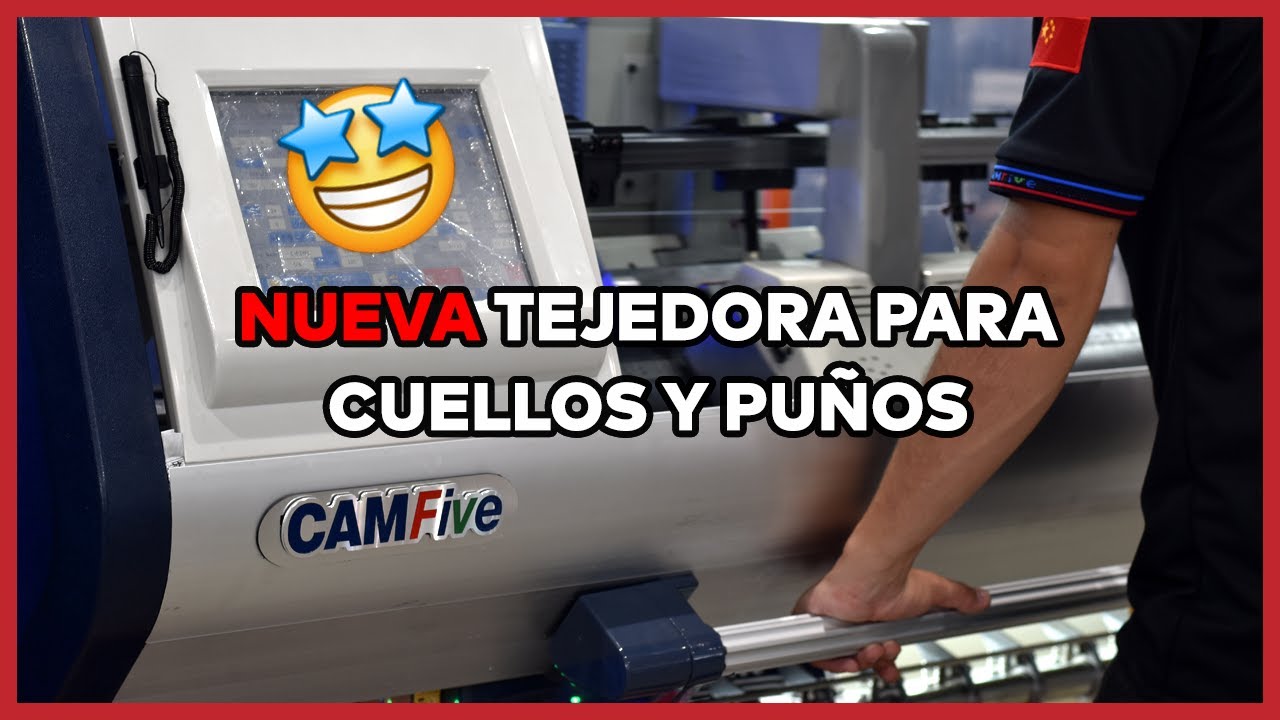 🤩 Conoce la tecnología de la nueva Tejedora CAMFive Full Jacquard para TEJER CUELLOS Y PUÑOS