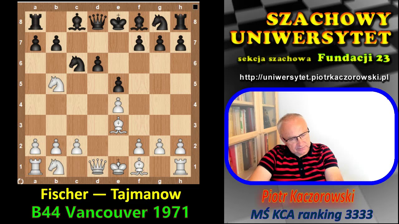 #Szachy.B44.Nokaut Tajmanowa.Obrona sycylijska.