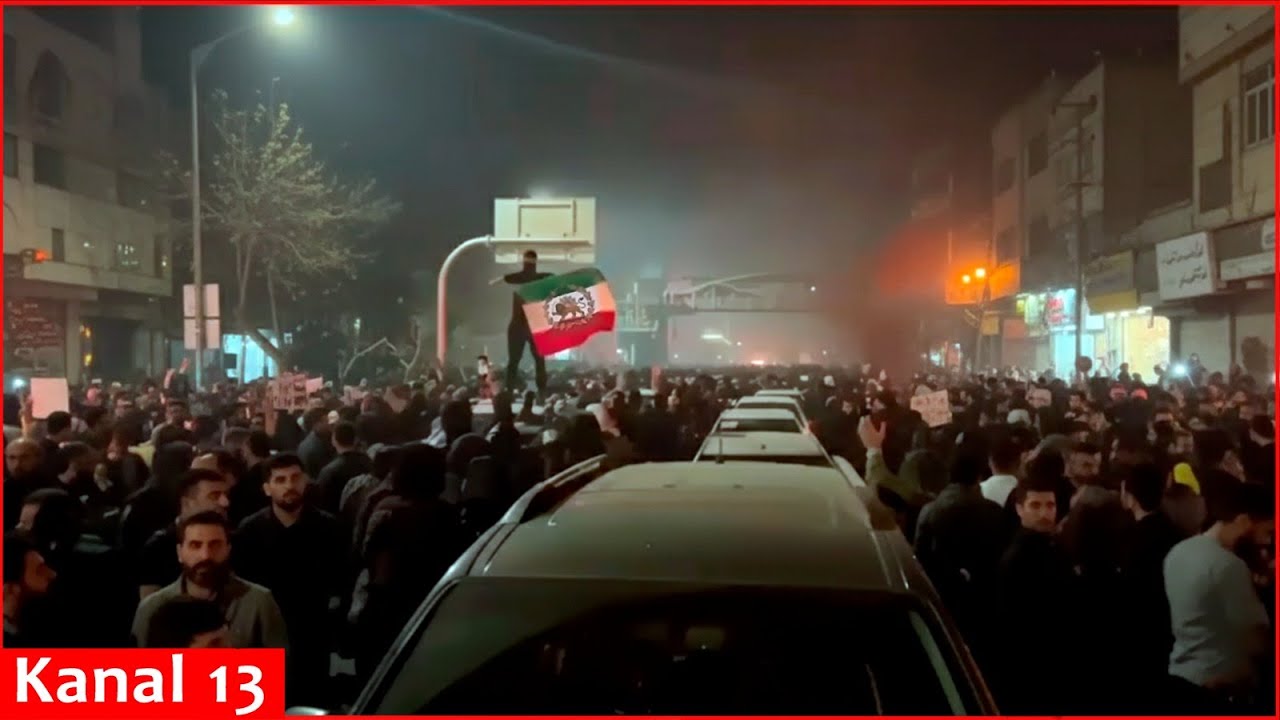 Новое видео с протестов в Тегеране, несмотря на отключение интернета и электроэнергии.