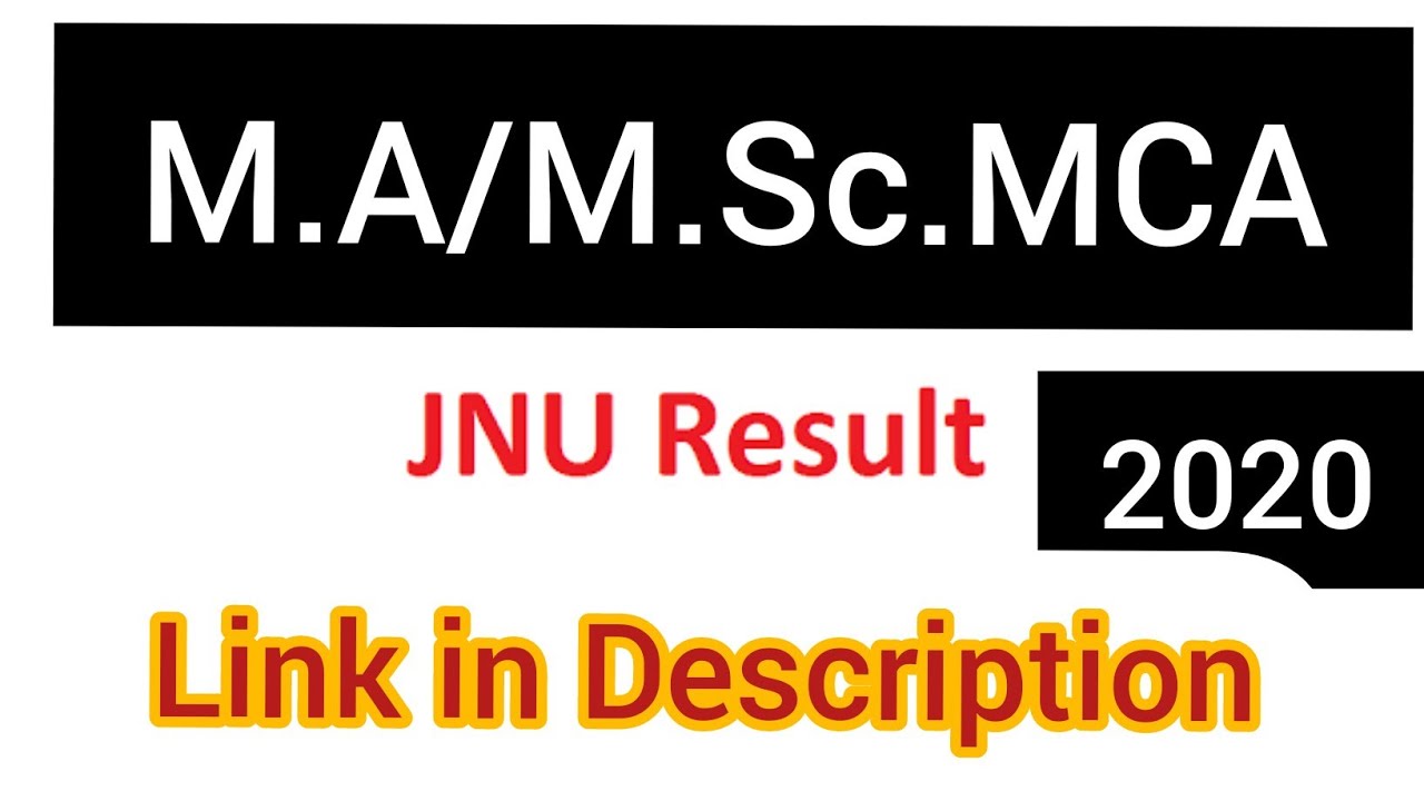 JNU result | M.A | M.Sc| M.C.A | Result | Jnu result 2020