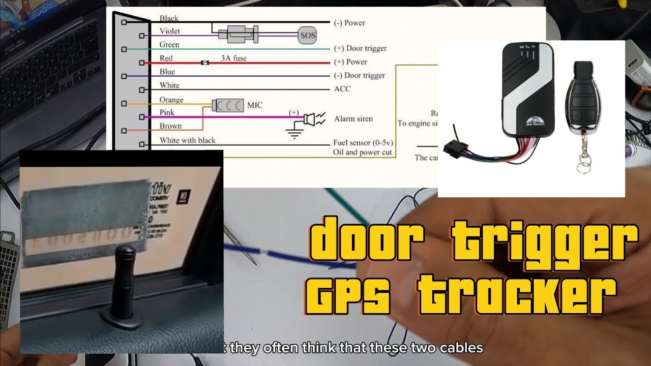 TUTORIAL de instalación gps tracker 403 - 303 - 405 - bloqueo de puerta | cable verde y azul | coban