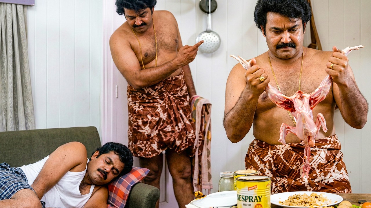 ലാലേട്ടൻ ചിക്കൻ കറിയുണ്ടാക്കി ചിരിപ്പിച്ചത് കണ്ടോ🤣 | Boeing Boeing | Mohanlal | Mukesh