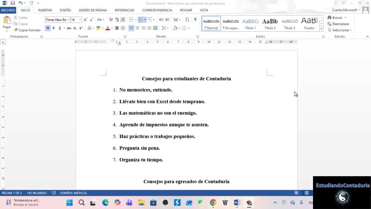 “Consejos clave para estudiantes, egresados y contadores: lo que sí funciona”