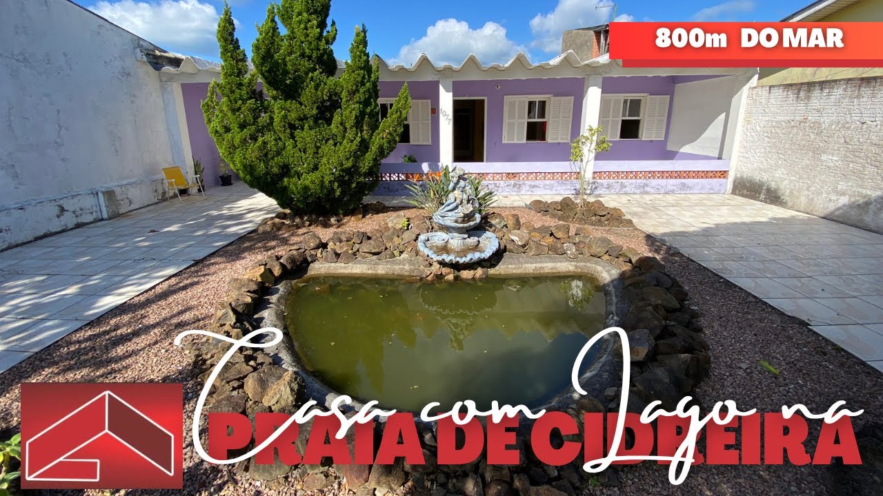 ❌ INDISPONÍVEL ❌ - CASA  COM 3 DORMITÓRIOS E MINI LAGO A  VENDA NA PRAIA DE CIDREIRA!