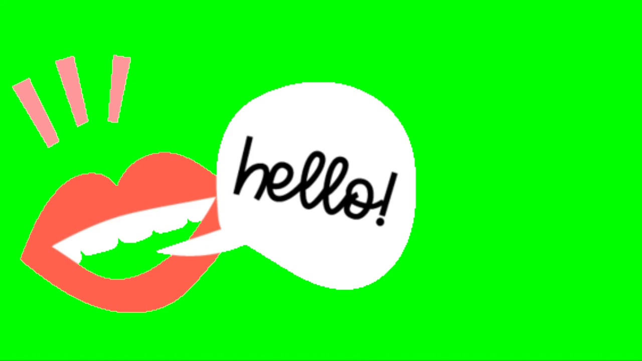 green screen great  (hi! & hello) HD screen animation effects
