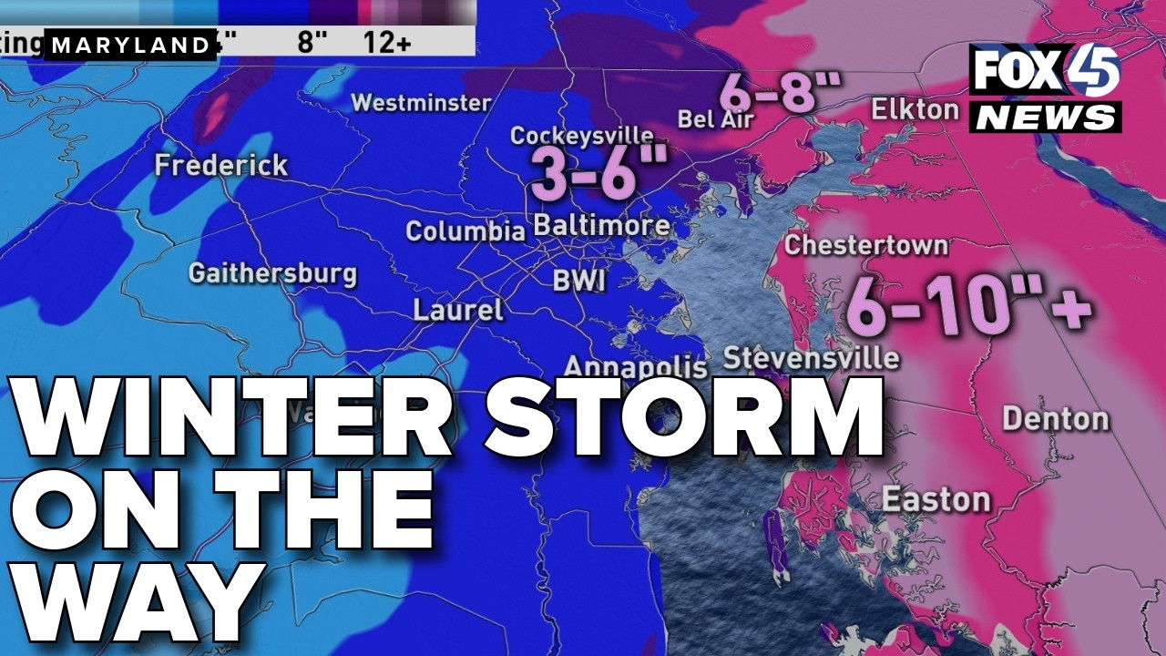 WATCH: Tracking winter storm on the way to Maryland