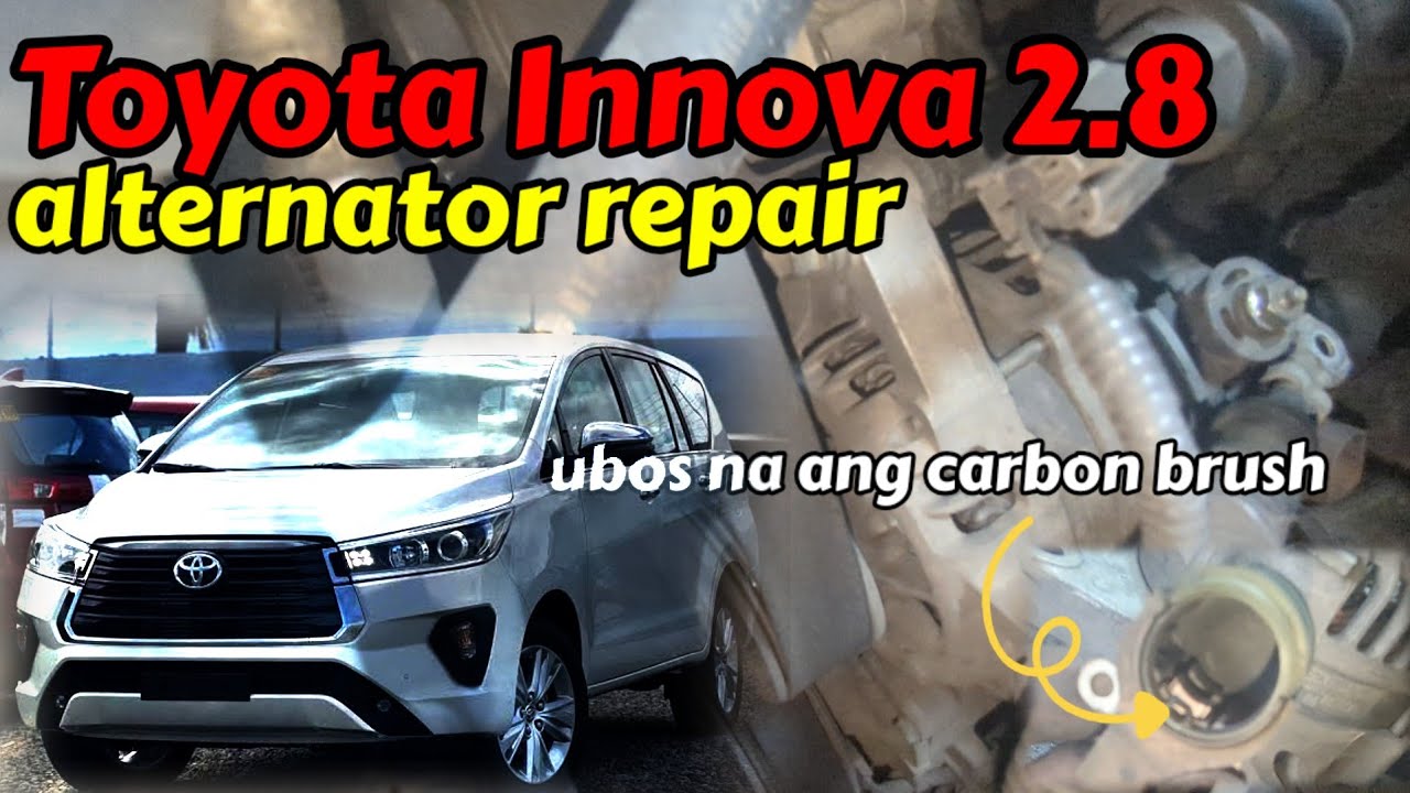 Toyota Innova 2.8 alternator repair | palit carbon brush| paano baklasin ang alternator ng innova?