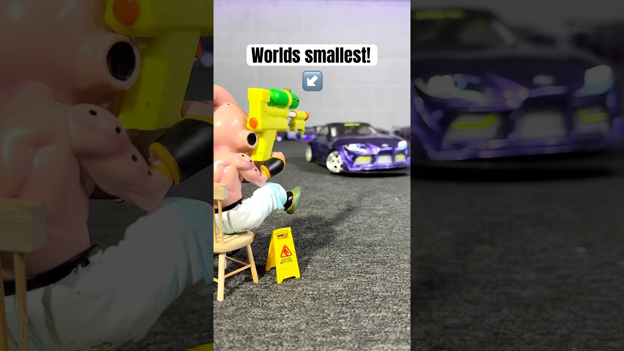 Worlds smallest super soaker vs RC drift car!