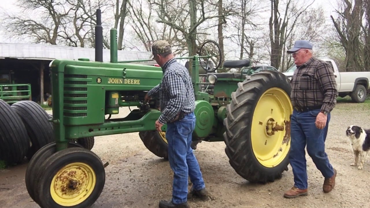 Our first time starting a 1950 John Deere B