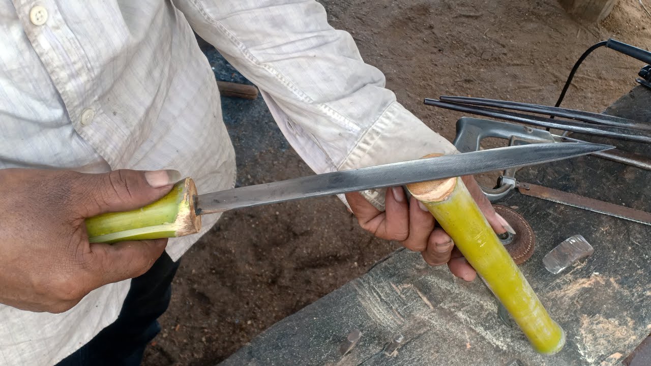 Make a Beautiful Knife with Bamboo Cover by Our Village Blacksmith
