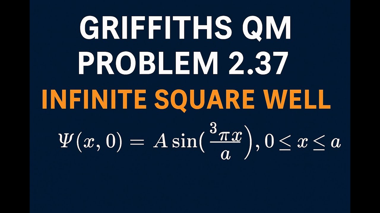 Griffiths QM Problem 2.37 | Time Evolution & Expectation Value in Infinite Square Well