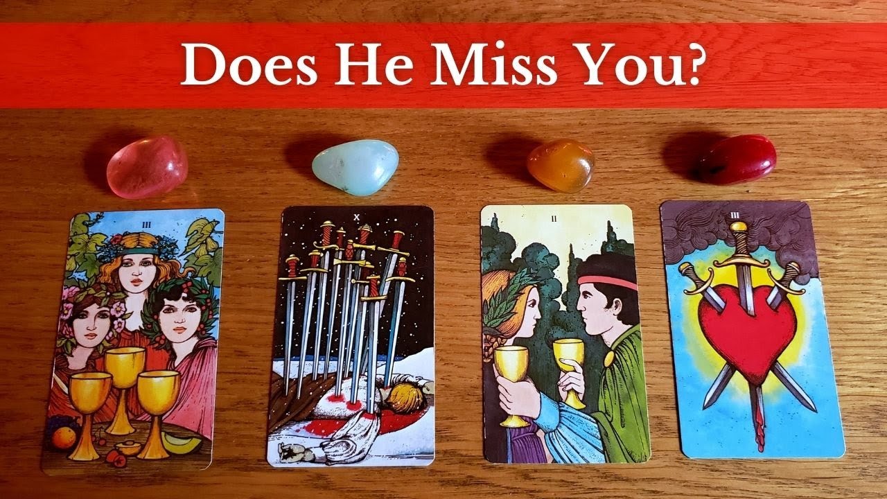 DOES HE MISS YOU? ❤️ Pick A Card ~ Love Tarot Reading ~ Twin Flame Soulmate Ex THOUGHTS FEELINGS
