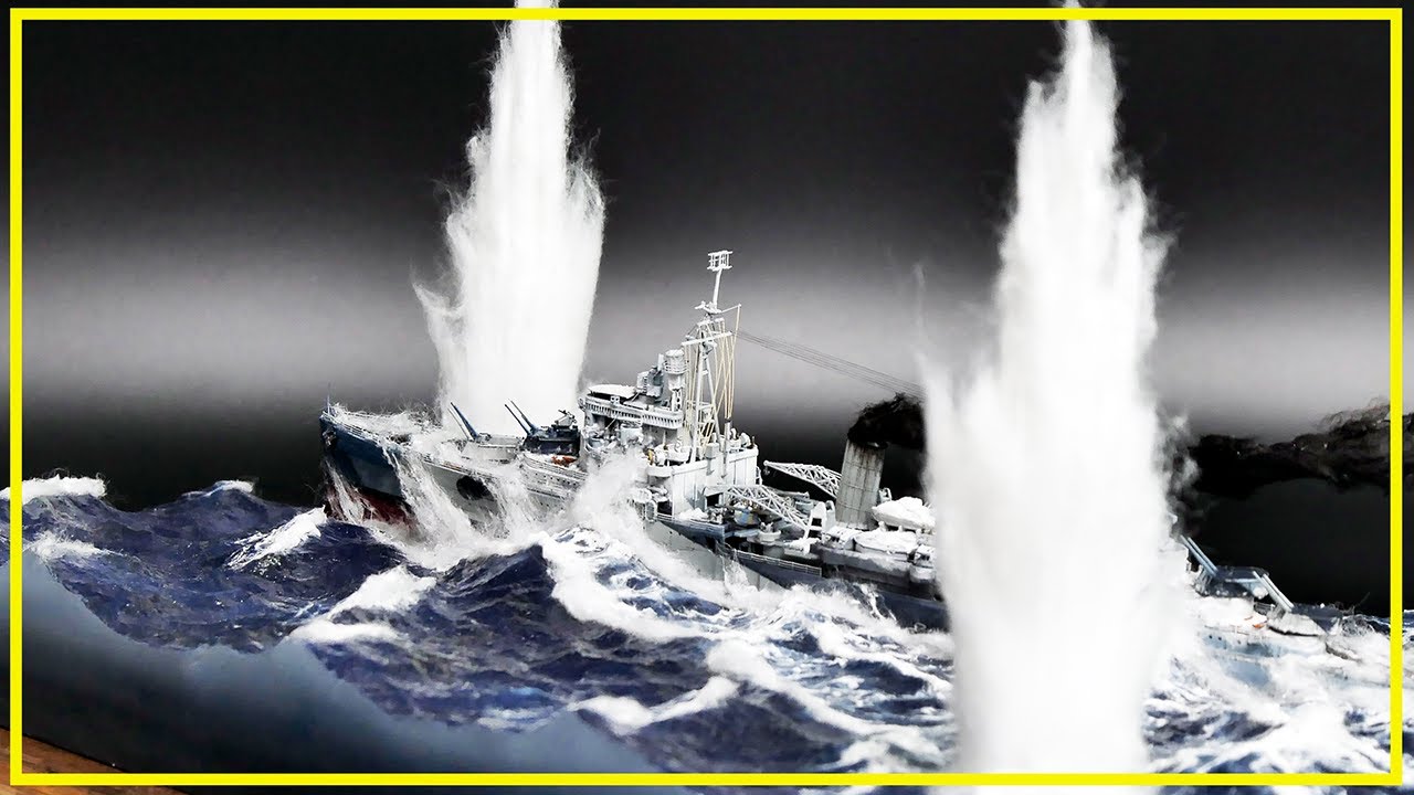 Diorama - the Battle of the North Cape : HMS Belfast, the Stalker