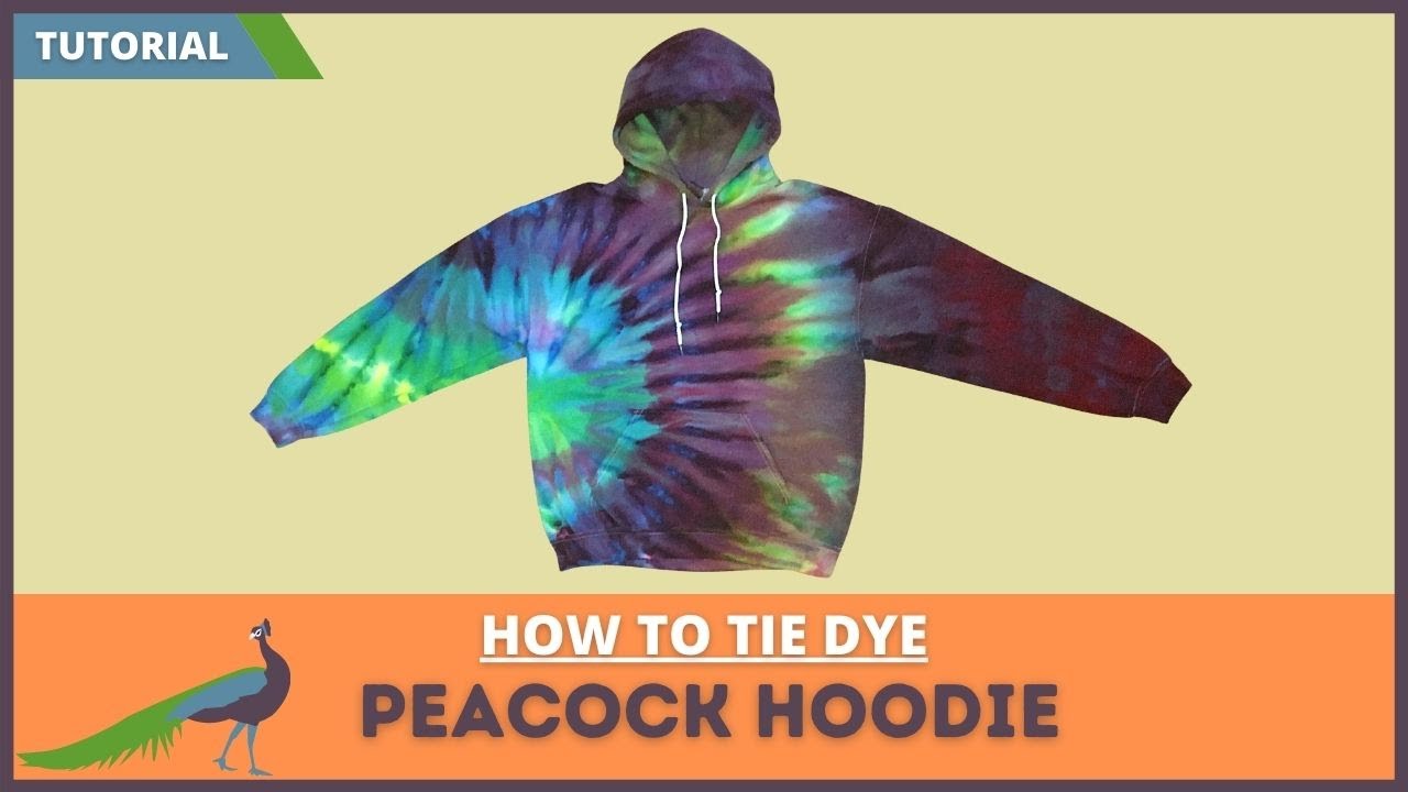 How to Tie Dye - Incline Ice Dye Peacock Pattern Hoodie - Step by Step