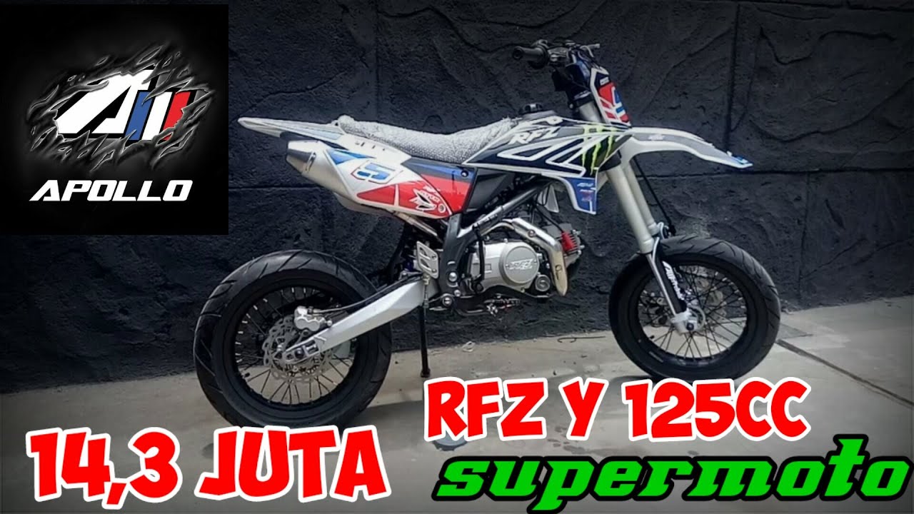 TRAIL RFZ 125cc MURAH RP 14.3 JUTA MODIF SUPERMOTO PLUS DECAL