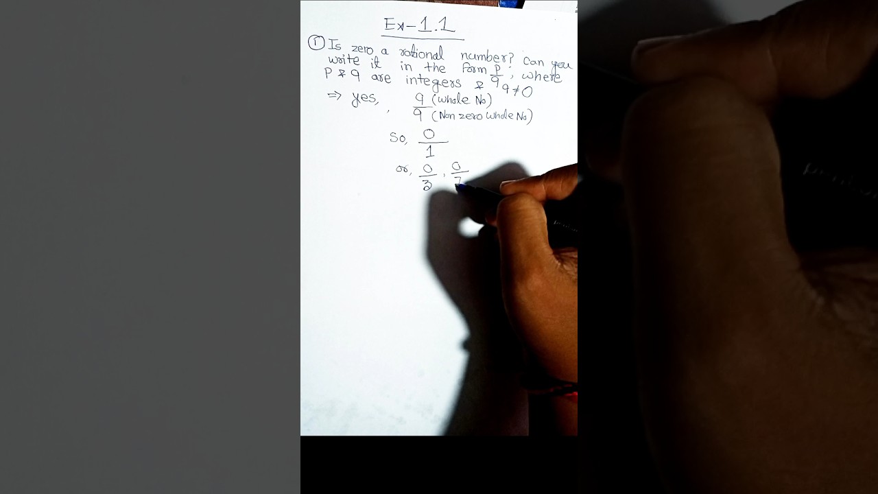 is 0 a rational no ? Can you write it in the form p/q, where p and q are integers and q&ne;0