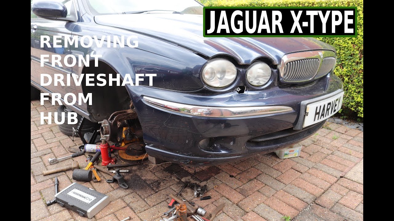JAGUAR X-TYPE Снятие переднего карданного вала со ступицы 2001-2009