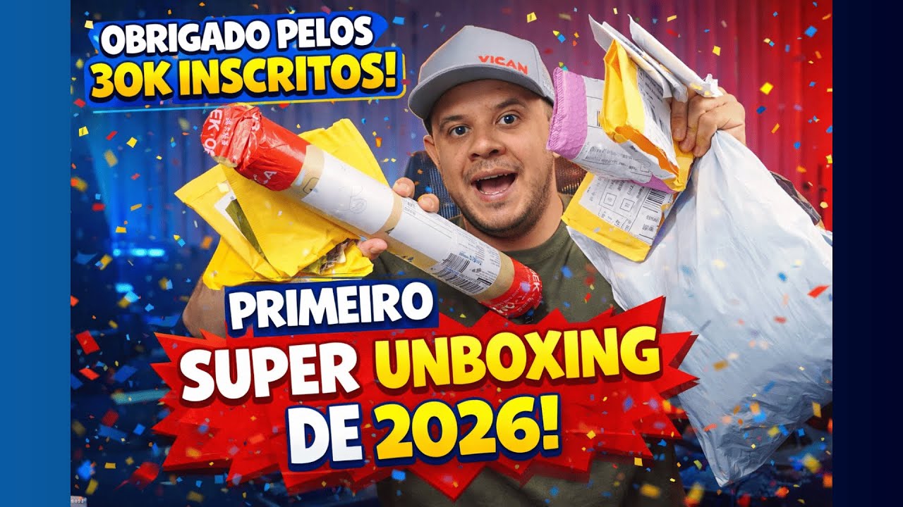 BATEMOS 30K! 🎉 PRIMEIRO SUPER UNBOXING DE 2026 #aliexpress