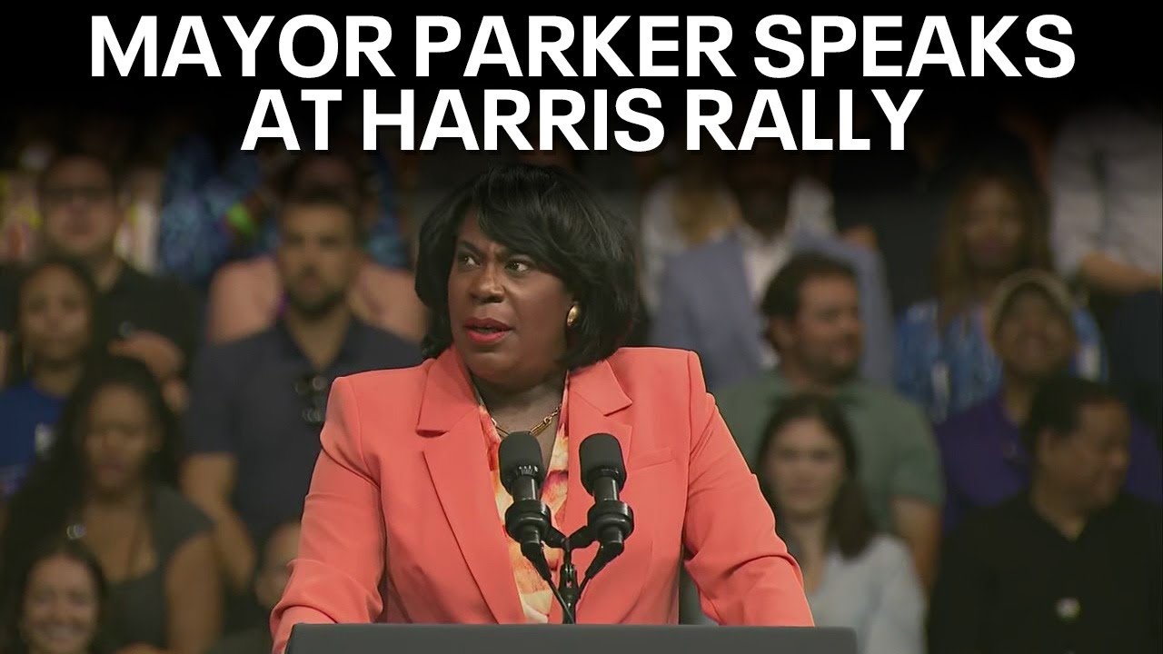 Philadelphia Mayor Cherelle Parker speaks at campaign rally for Kamala Harris, Tim Walz