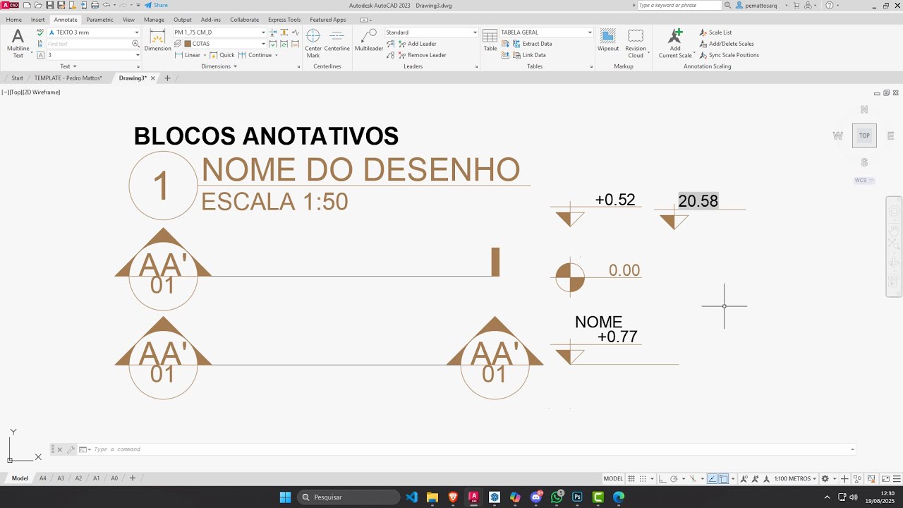 COMO FUNCIONA OS ELEMENTOS ANOTATIVOS DO AUTOCAD